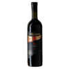 Fľaša gruzínskeho červeného suchého vína Saperavi značky Saakashvili's Cellar s čierno-zlatou etiketou a červenými gruzínskymi znakmi.