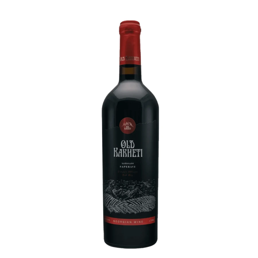 Old Kakheti – Saperavi suché červené víno – 0,75 l Old Kakheti Saperavi je suché červené gruzínske víno z odrody Saperavi, ktorá rastie na viniciach Kachetie. Má sýtu karmínovú farbu, vôňu zrelého čierneho ovocia a sladkého korenia a harmonickú chuť s jemnými trieslovinami. Výborne sa hodí ku grilovanému mäsu aj k večeri s priateľmi. Old Kakheti – Saperavi suché červené víno – 0,75 l